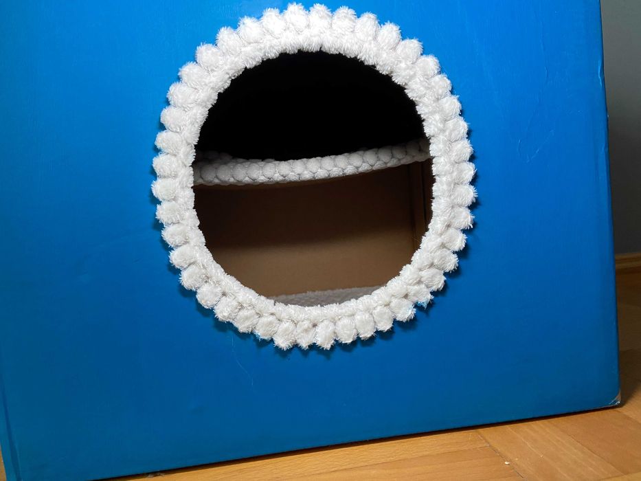Wyjątkowy, ręcznie robiony domek dla kota | Półka i legowisko | DIY