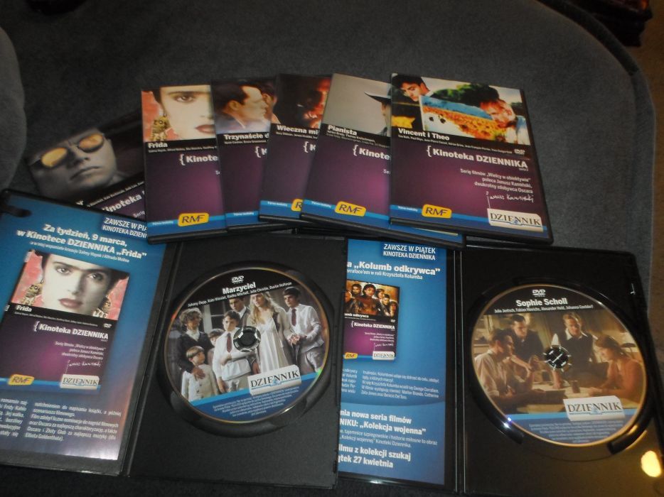 Kolekcja filmów DVD - Wielcy w obiektywie