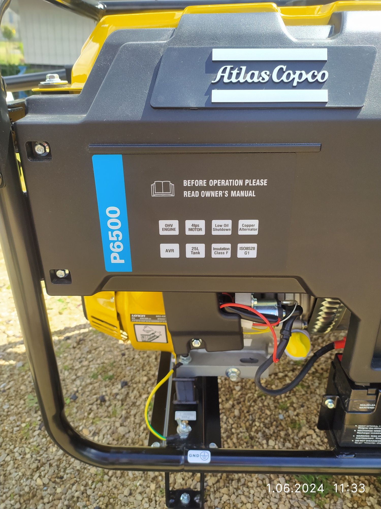 Agregat prądotwórczy Atlas Copco 6500