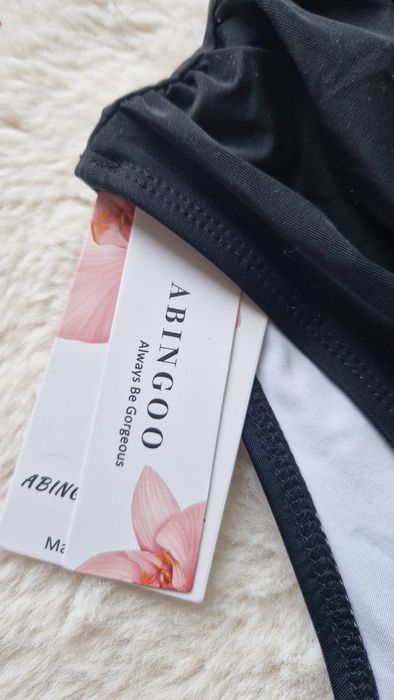 Czarne Majtki Kąpielowe ABINGOO - Wysoki Stan - Rozmiar L