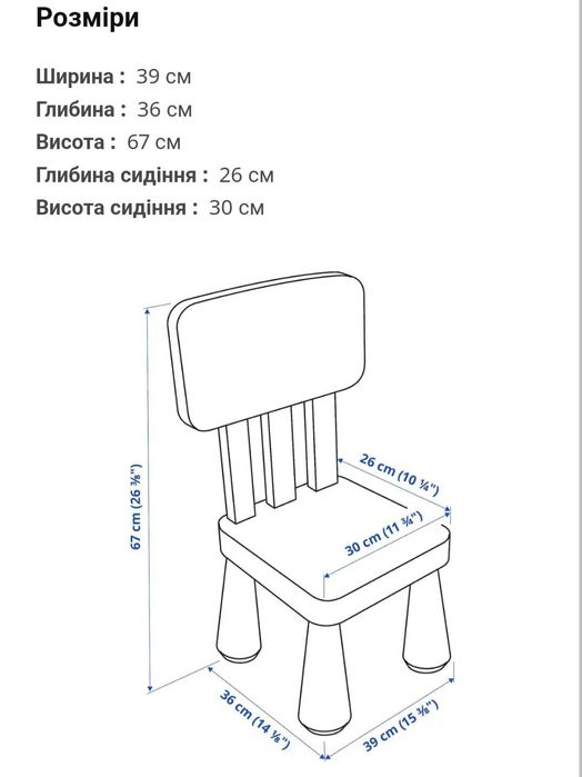 Набір столик + стільчик від IKEA