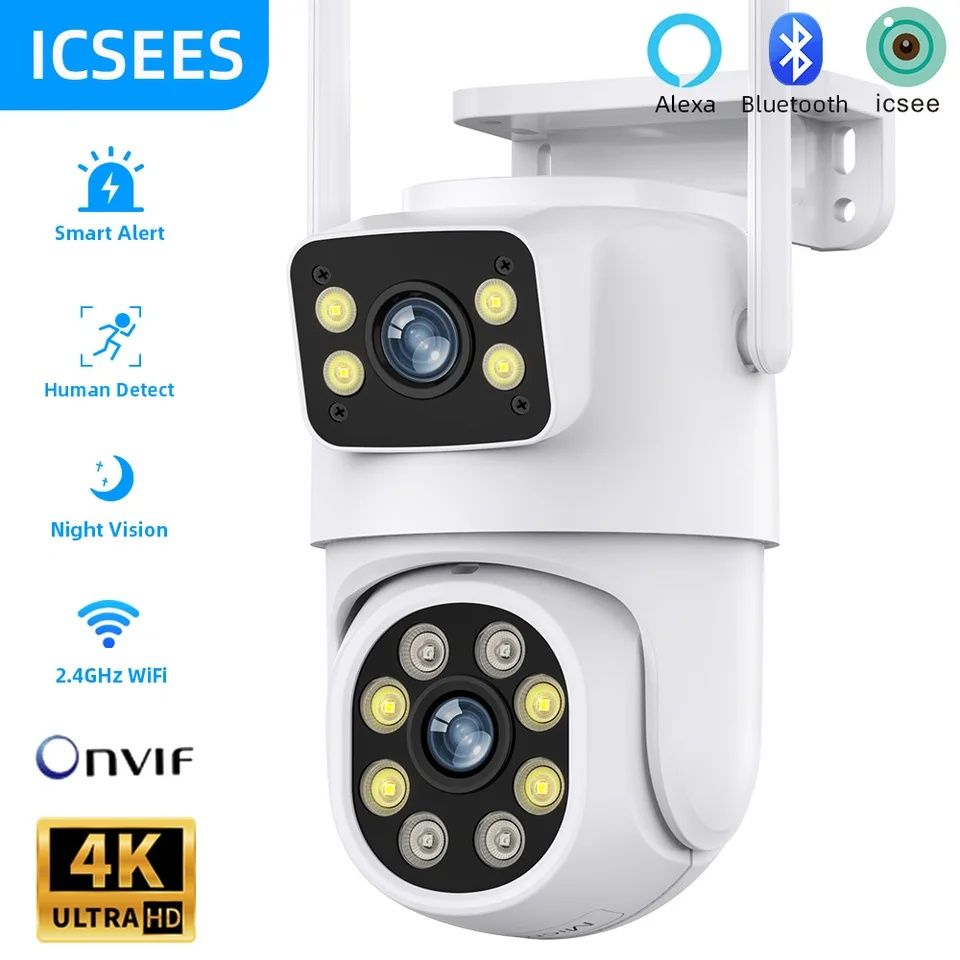 Camera wifi lente dupla 4K
