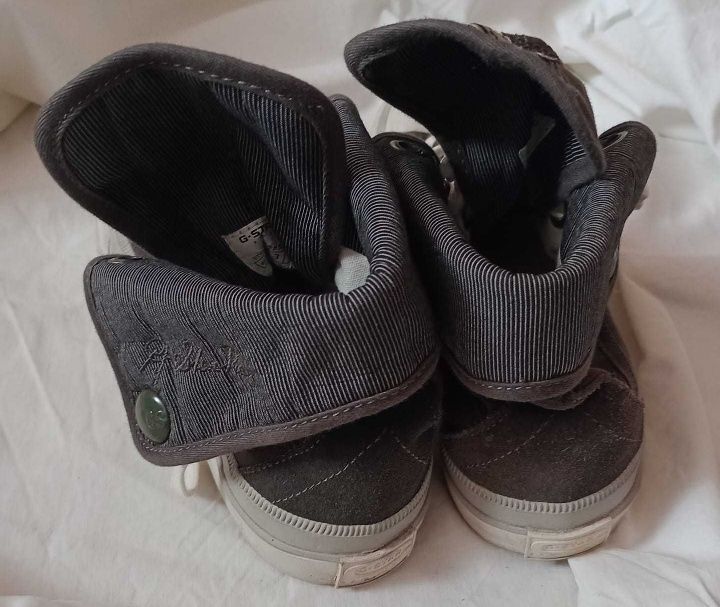 Wysokie regulowane popielate wiązane trampki r.36 G-Star Raw