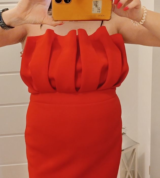 Sukienka czerwona wieczorowa L/XL