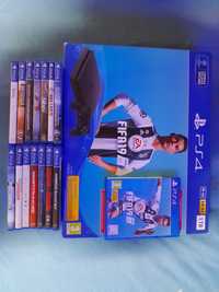 Ps 4  hdr 1 tb com 15 jogos