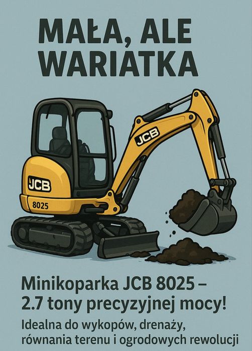 Prace ziemne - Koparka gąsienicowa 3t/ Wykopy • Niwelacja • Wywóz