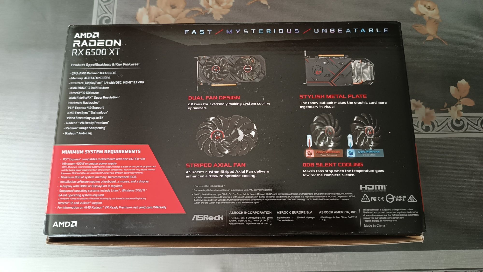 ASRock Radeon RX 6500 XT Phantom Gaming D OC