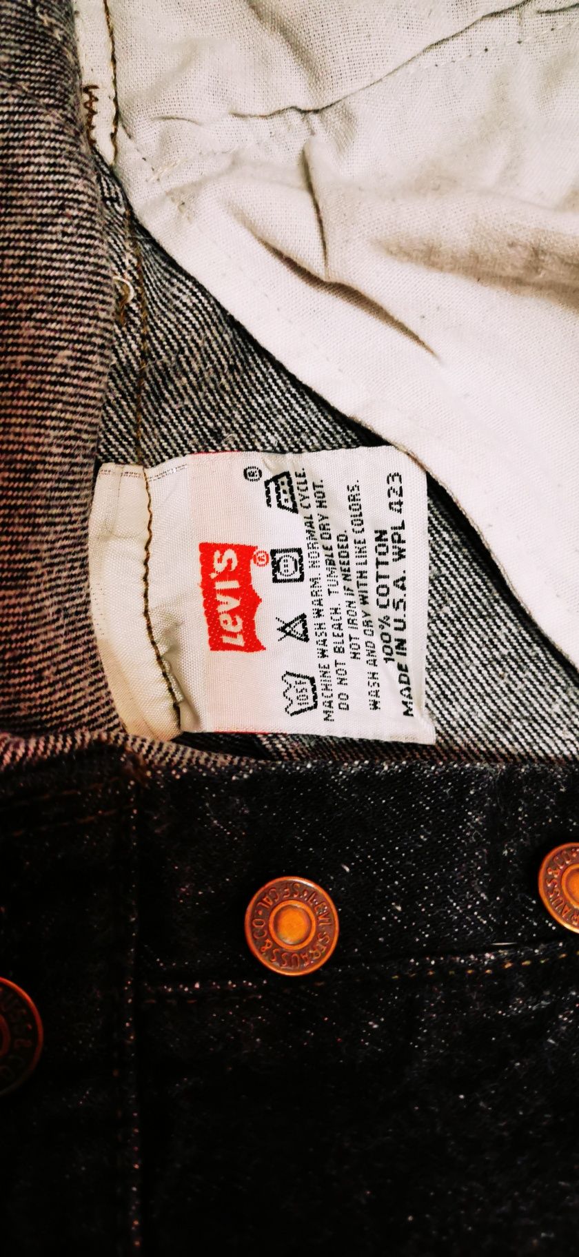 Джинси Levis 501 Black Made in USA 34x36