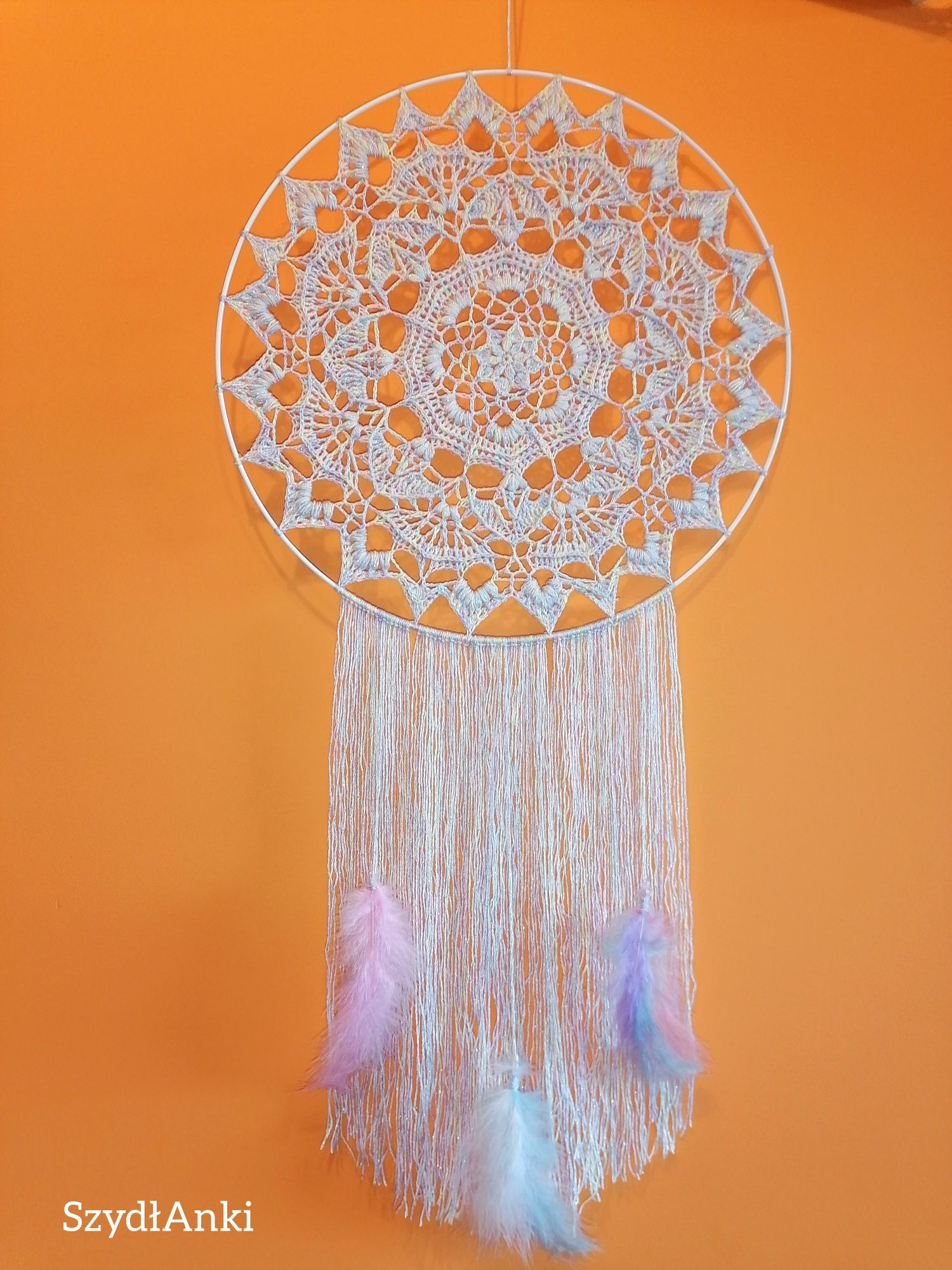 Mandala łapacz snów unicorn ombre handmade