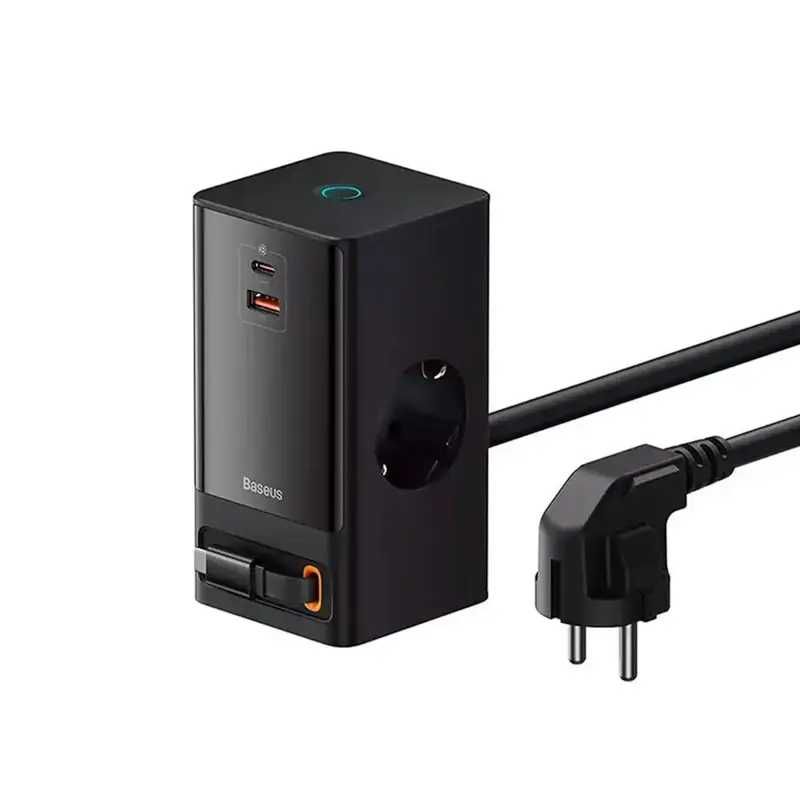 Зарядное устройство BASEUS powercombo 65w + 2 розетки 220v