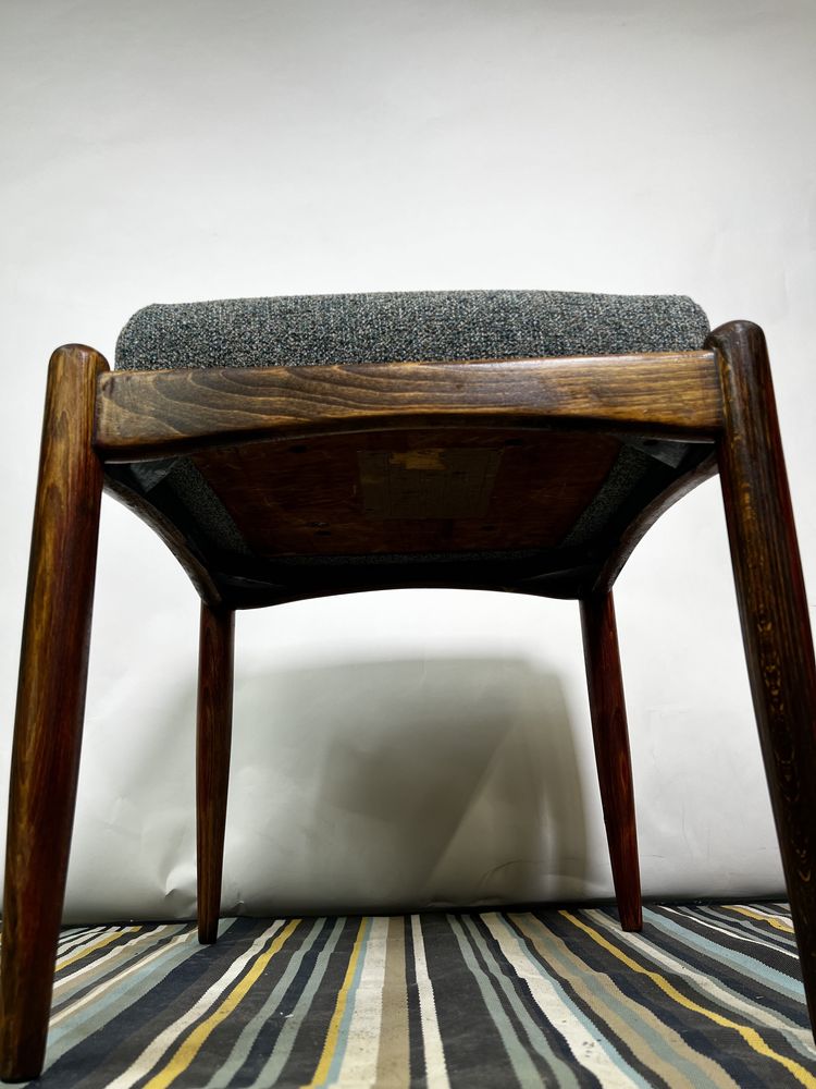 Taboret krzesło Edmund Homa lata 60 patyczak vintage renowacja