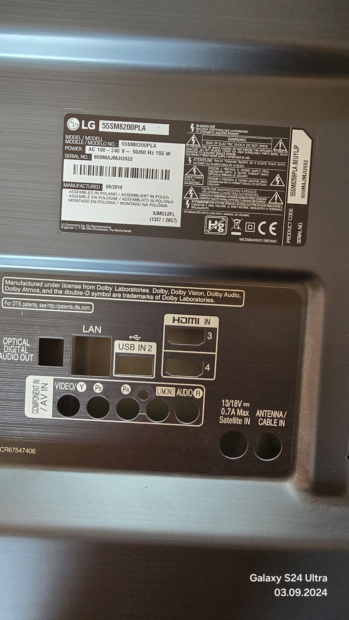 Zasilacz Telewizor Lg nanocell 55