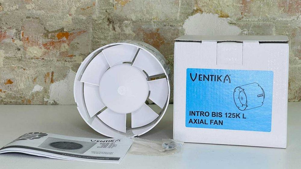 Вентилятор канальний на підшипниках VENTIKA INTRO BIS 125 ТУРБО