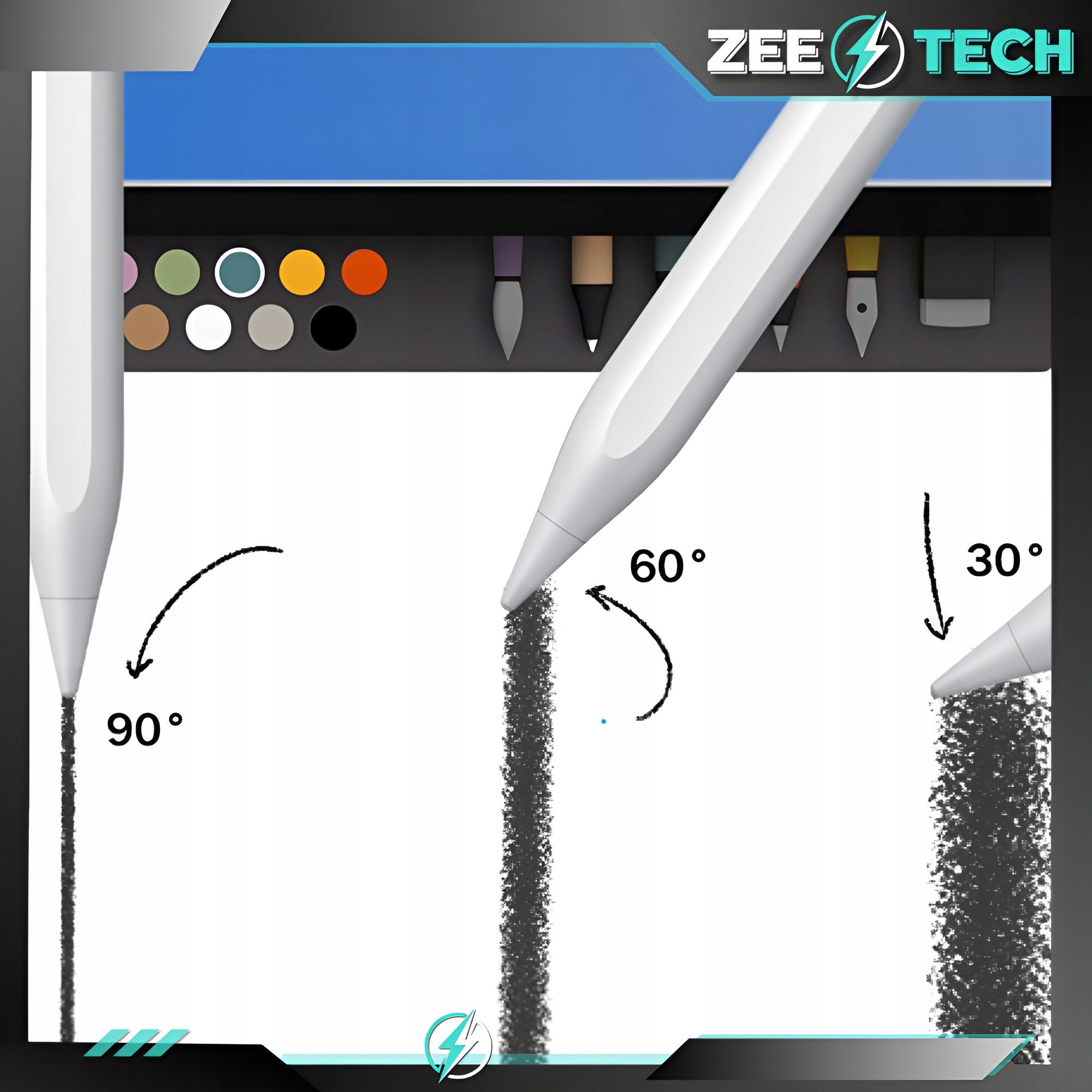 Rysik Pencil Pen Do Apple Tableta Ipad Air Pro Mini 2 Gen 4 Końcówki
