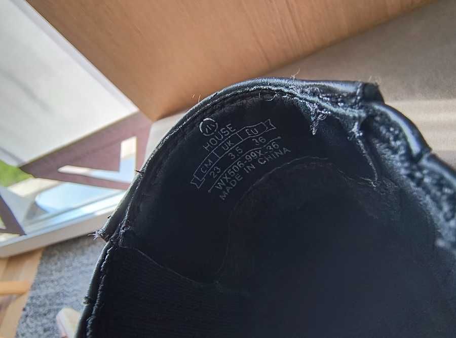 House * czarne botki wygodne stabilne * 36