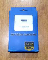 Переходник конвертер Mini HDMI2VGA (HDMI / VGA)  1080р