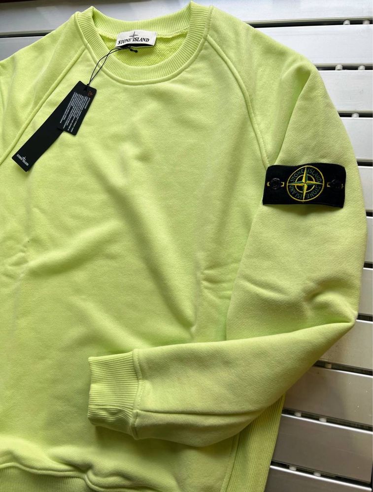 Світшот Stone Island лимонний | Худі Стон Айленд | Стон | Стонік