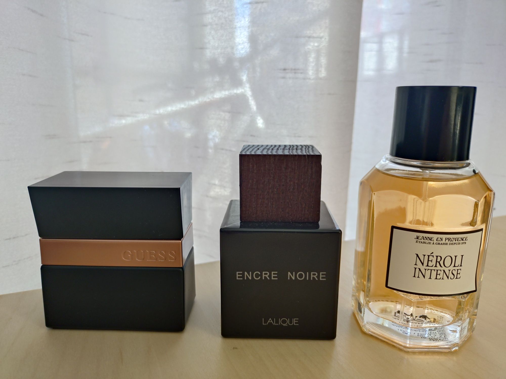 Perfumy Guess Seductive Homme Noir + Lalique Encre Noire + JeP Neroli