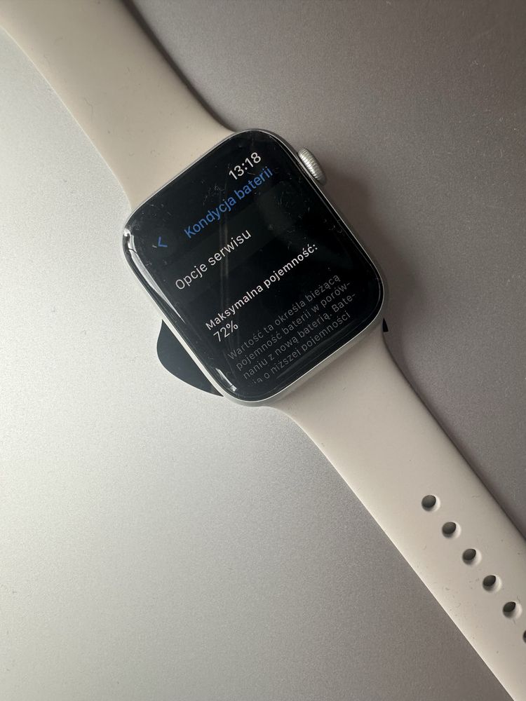 Apple watch serii 5 44mm aluminium srebrny gps
