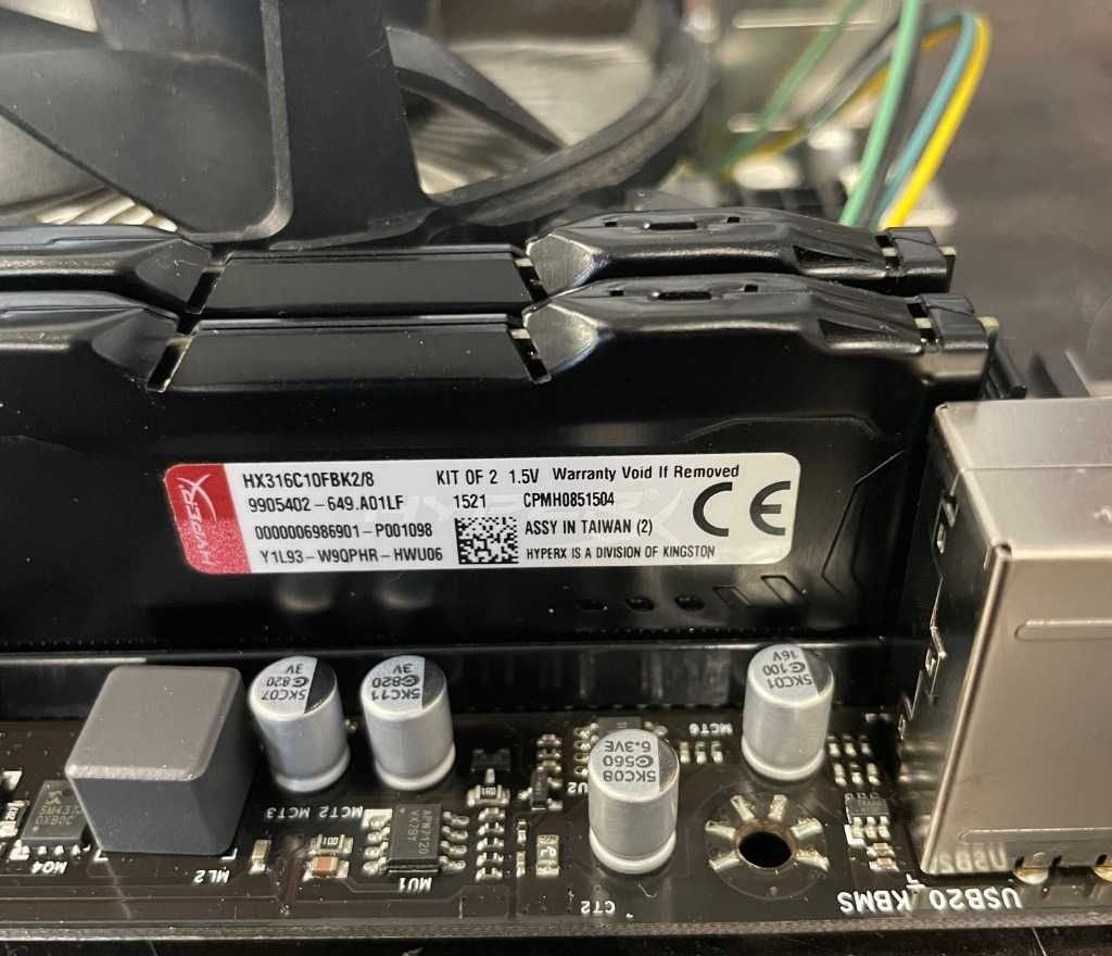 Biostar H61MHV3 + i5 3470 + 8GB DDR3 HYPERX