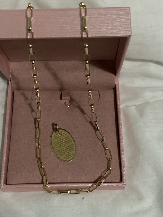 Fio cardiê em ouro maciço 18k