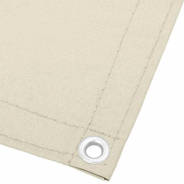 vidaXL Parawan balkonowy, kremowy, 90x1000 cm, 100% poliester Oxford