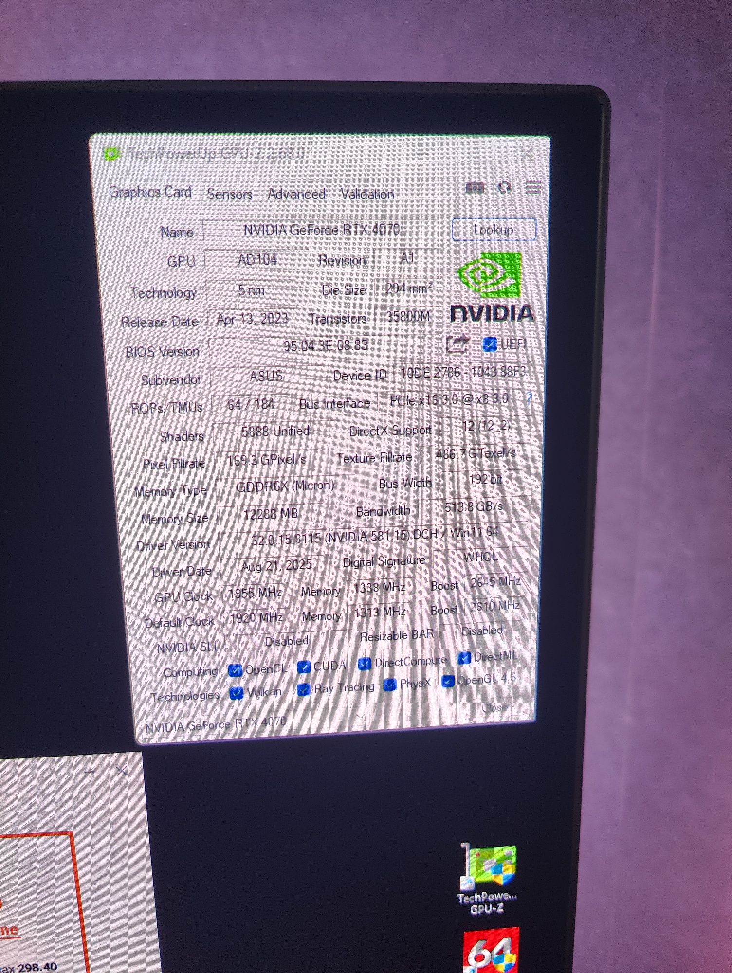 Відеокарта ASUS ROG STRIX RTX 4070 12 GB OC version