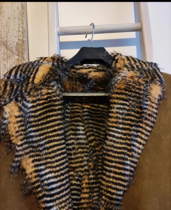 Casaco em pele pêssego