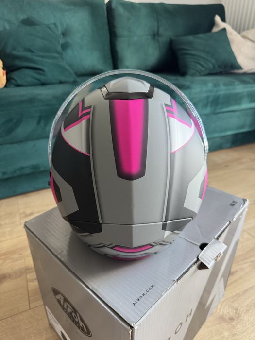 Kask motocyklowy Damski Airoh ST.501 Square Helm (czarny mat/różowy XS