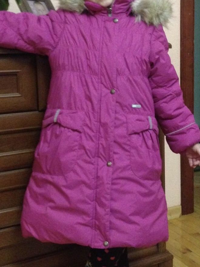 Зимова курточка, пальто для дівчинки 134 Lenne