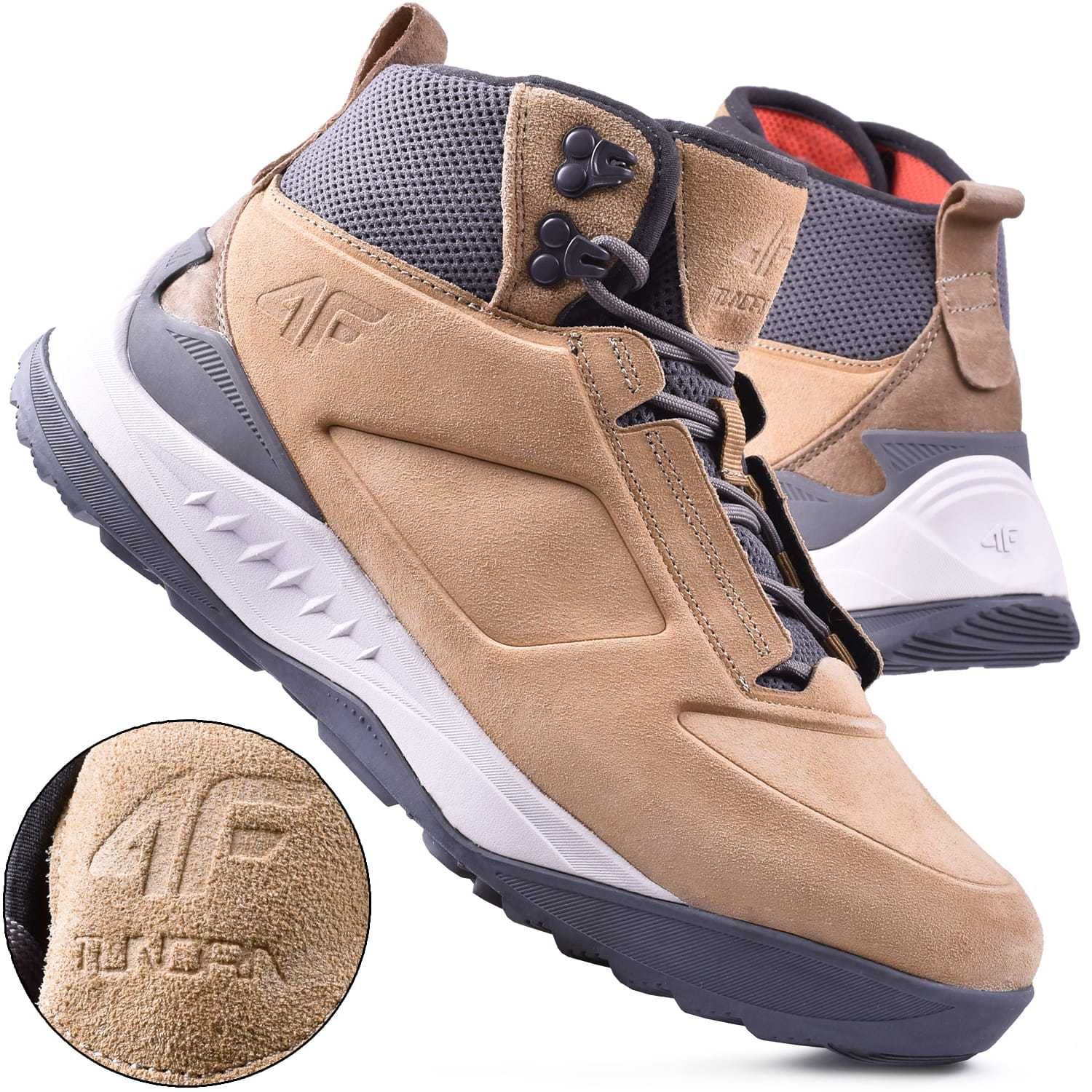Buty Męskie Zimowe 4F Tundra skórzane -83 - 45 [WYSYŁKA 24H]