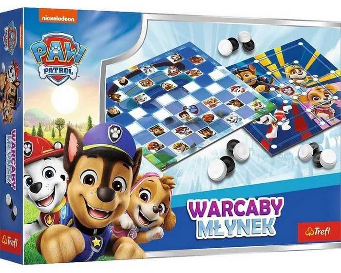 Gra planszowa Warcaby i Młynek, Paw Patrol 02798 Trefl