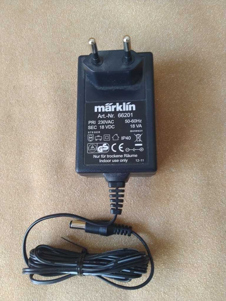 Блок живлення Marklin 66201 і 66361, 230/18 Вольт для з/д моделювання.