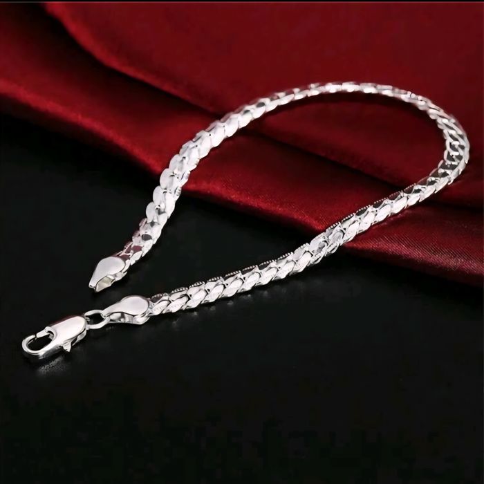 Pulseira Masculina de Prata Esterlina 925 – Corrente 8" | Estilo new