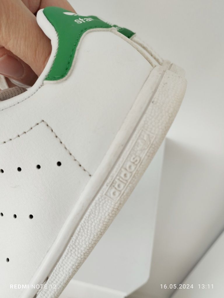 Sneakersy buty sportowe niemowlęce 23 adidas stan Smith