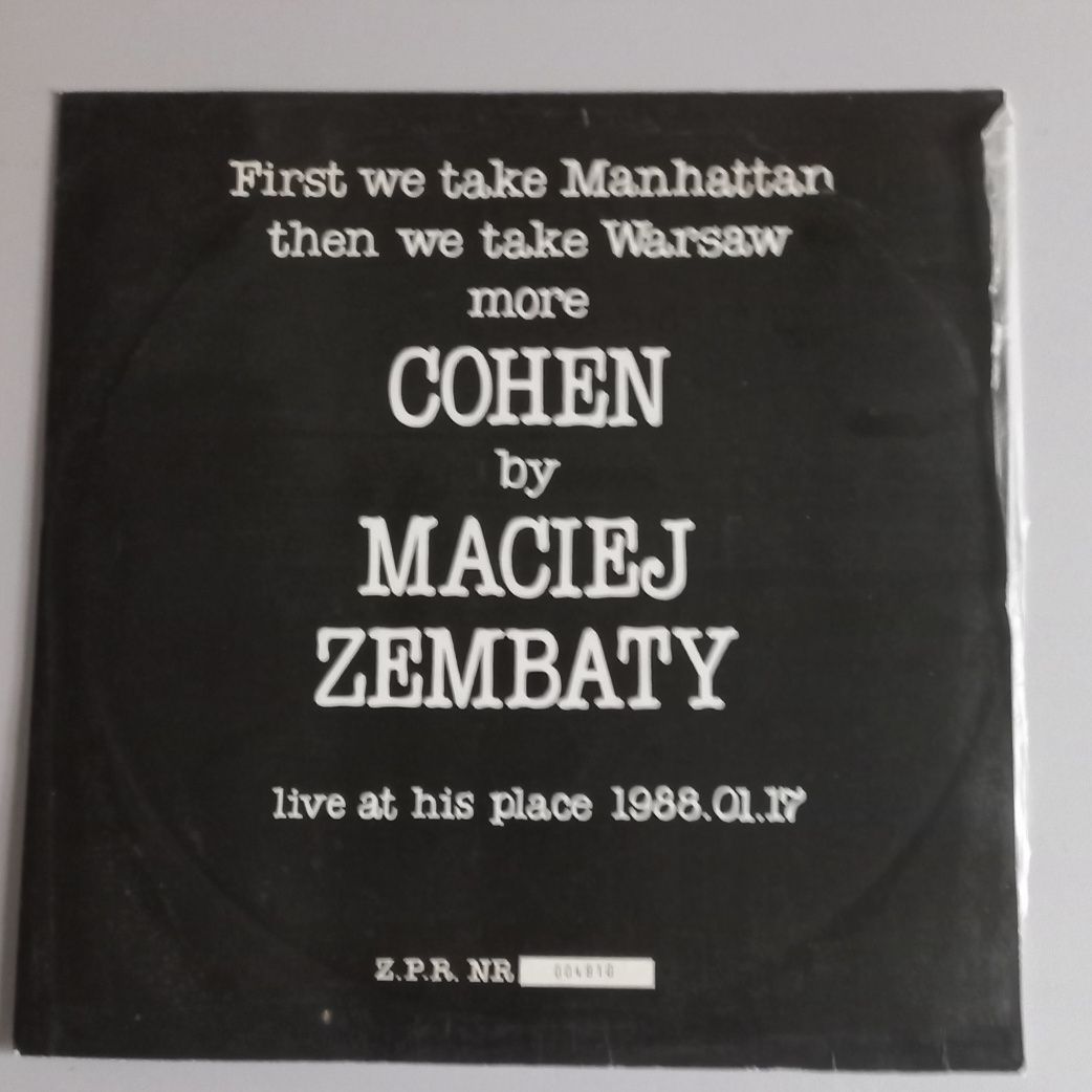 First we take Manhattan then we take Warsaw more Cohen by M. Zembaty