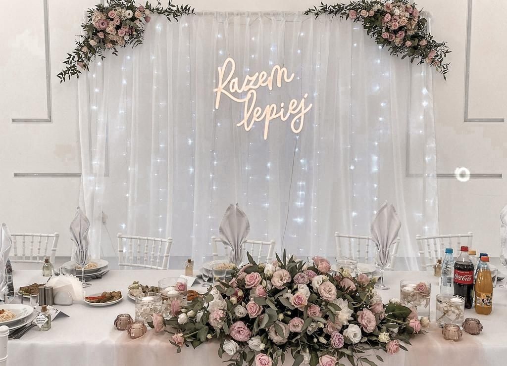 Napis led Razem Lepiej