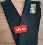 Nowe Leginsy 5/6 XL 50 52 czarne zielone prążkowane bambus wysoki stan