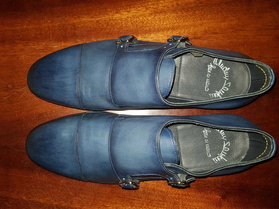 Оригинальные кожаные мужские туфли Santoni, монки, оксфорды, дерби