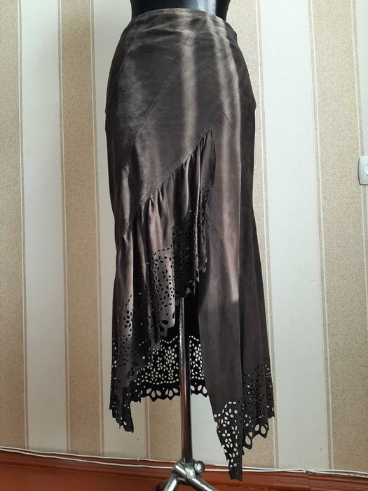 Юбка из натуральной замши. Юбка замшевая PINKO.