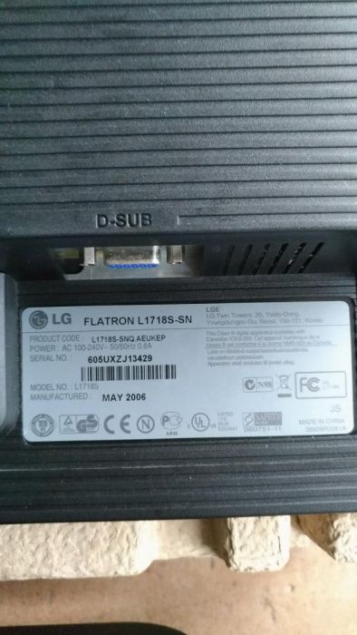 Monitor LG L1718S