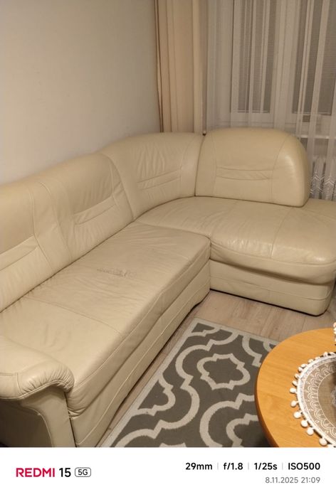 Kanapa narożna skórzana