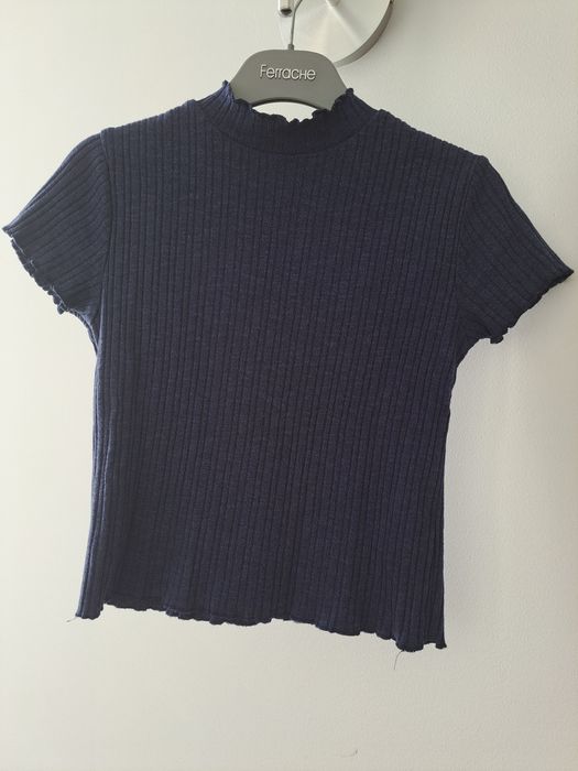 Top zara azul escuro 8 anos