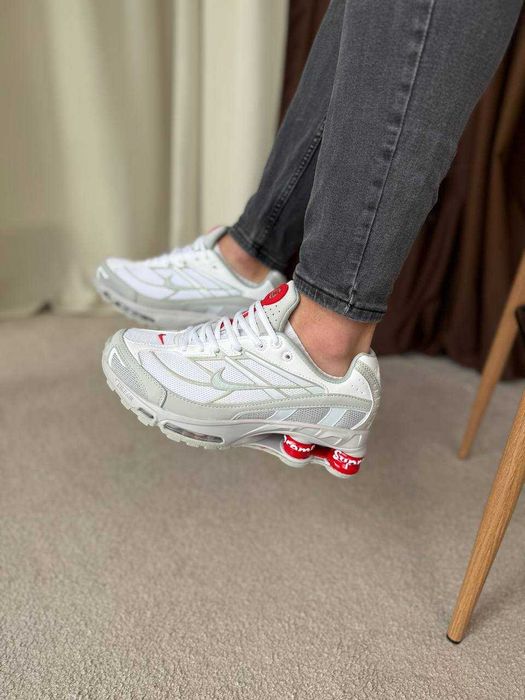 Кросівки Nike x Supreme Shox Ride 2 Grey White / кроси Найк х Супрім