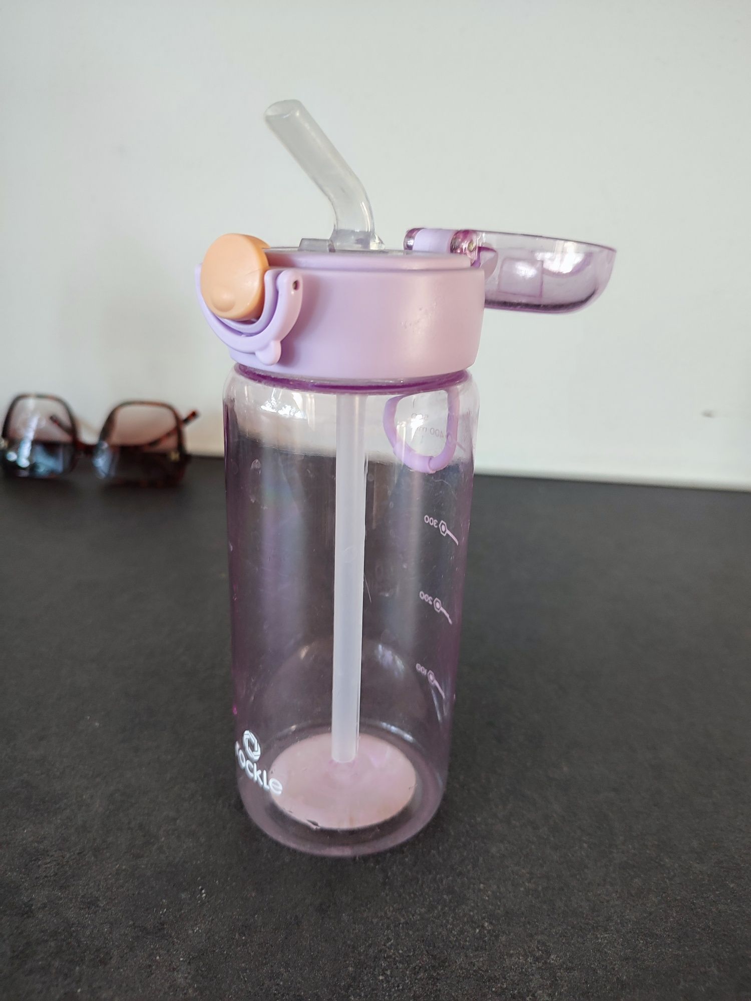 Bidon na wodę z słomką Rockle 500 ml liliowy fioletowy