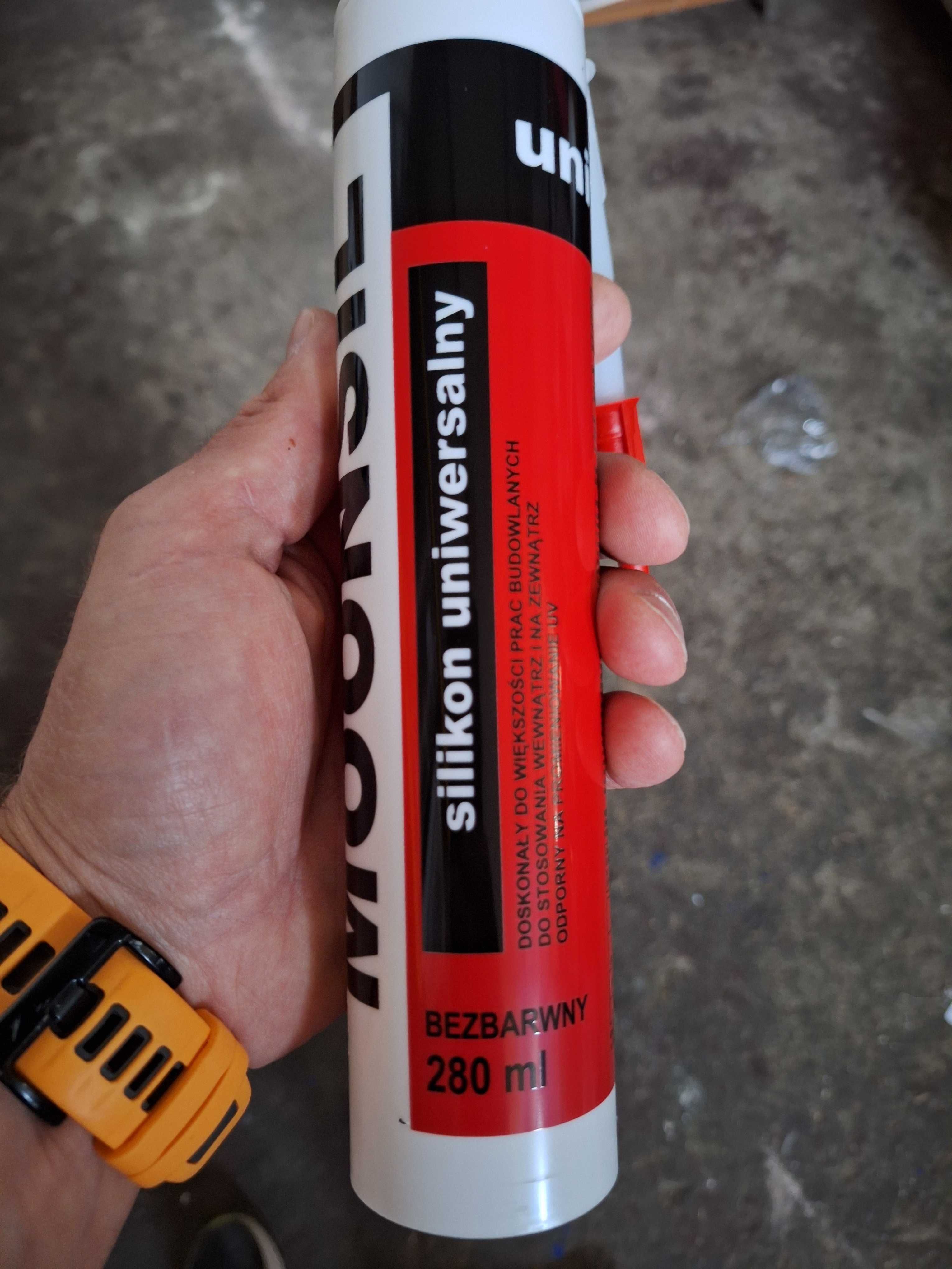 Silikon uniwersalny bezbarwny 280ml świeży - 12 sztuk