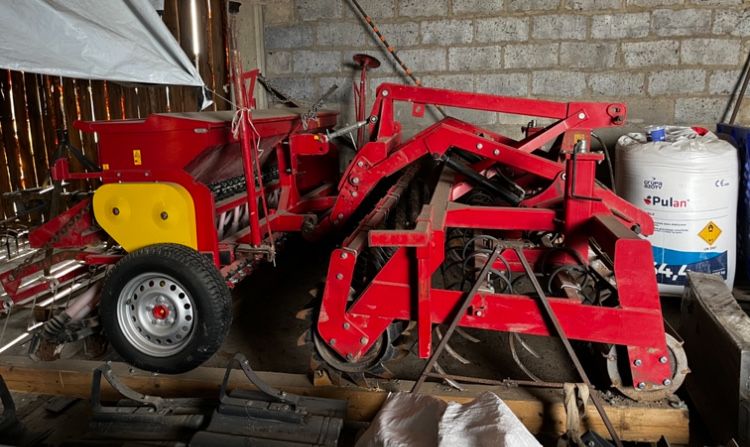 Przyczepa rolnicza 8t AutoSan d47b i zestaw uprawowo siewny meprozet