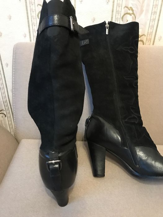 Шкіряні зимові сапоги , розмір 40