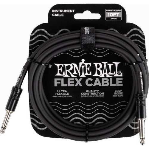ERNIE BALL 6434 kabel gitarowy 3m czarny kabel jack-jack