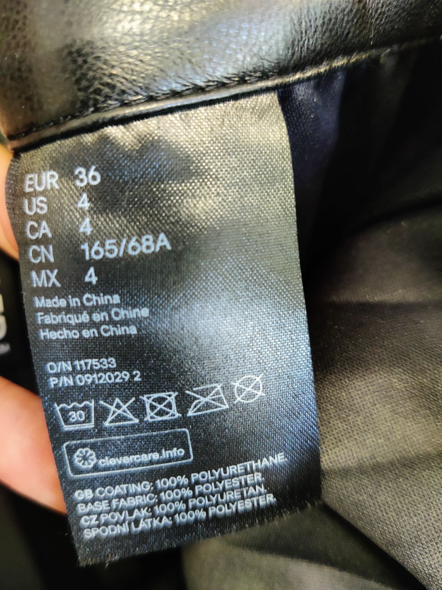 Spódnica midi plisowana eko skóra czarna H&M S/36